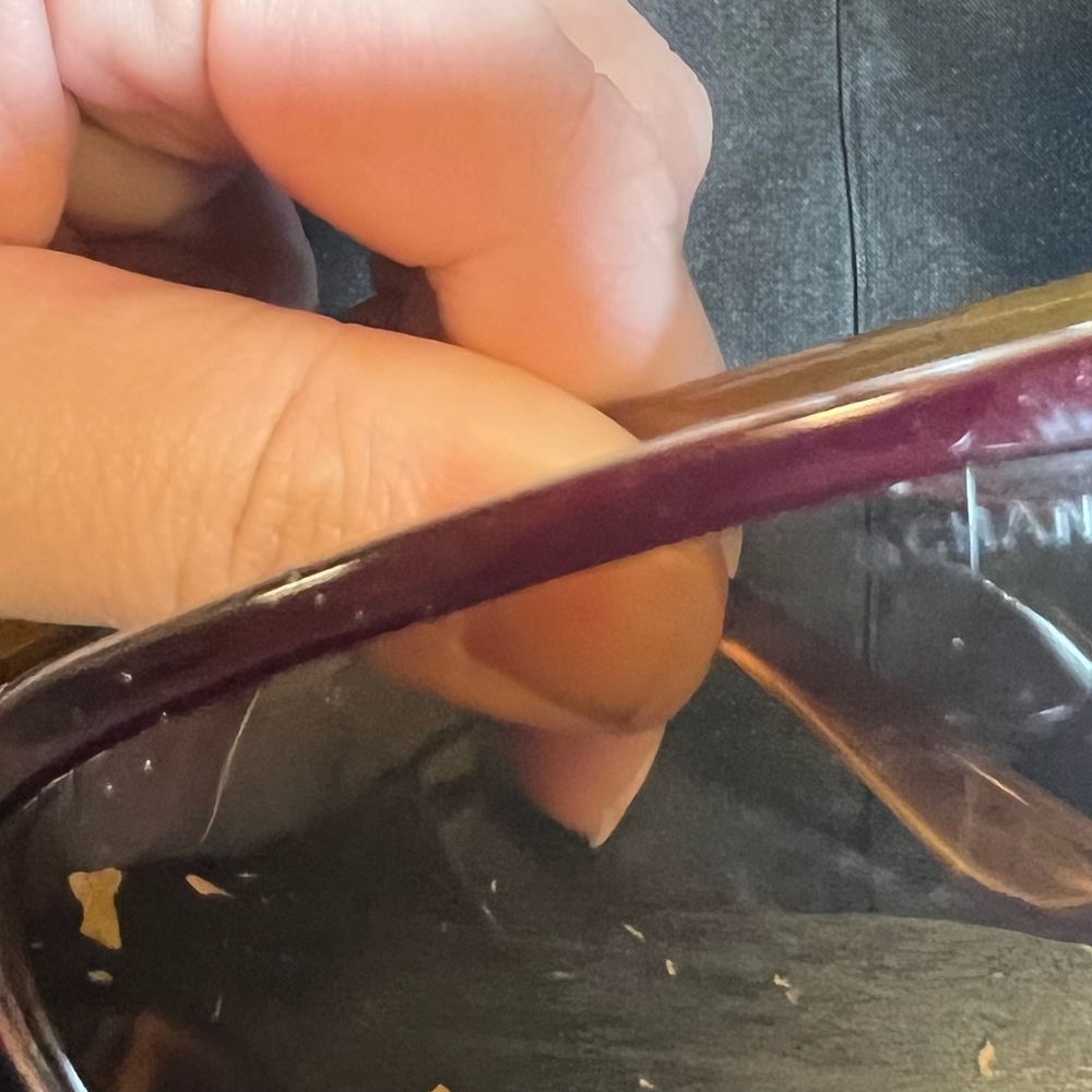 Authentic CHANEL Sunglasses Brown/Dark Red and Gold Logo Model 6014 - Picture 11 of 14